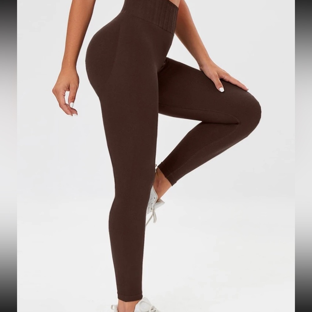 Lightly used brown work out leggings